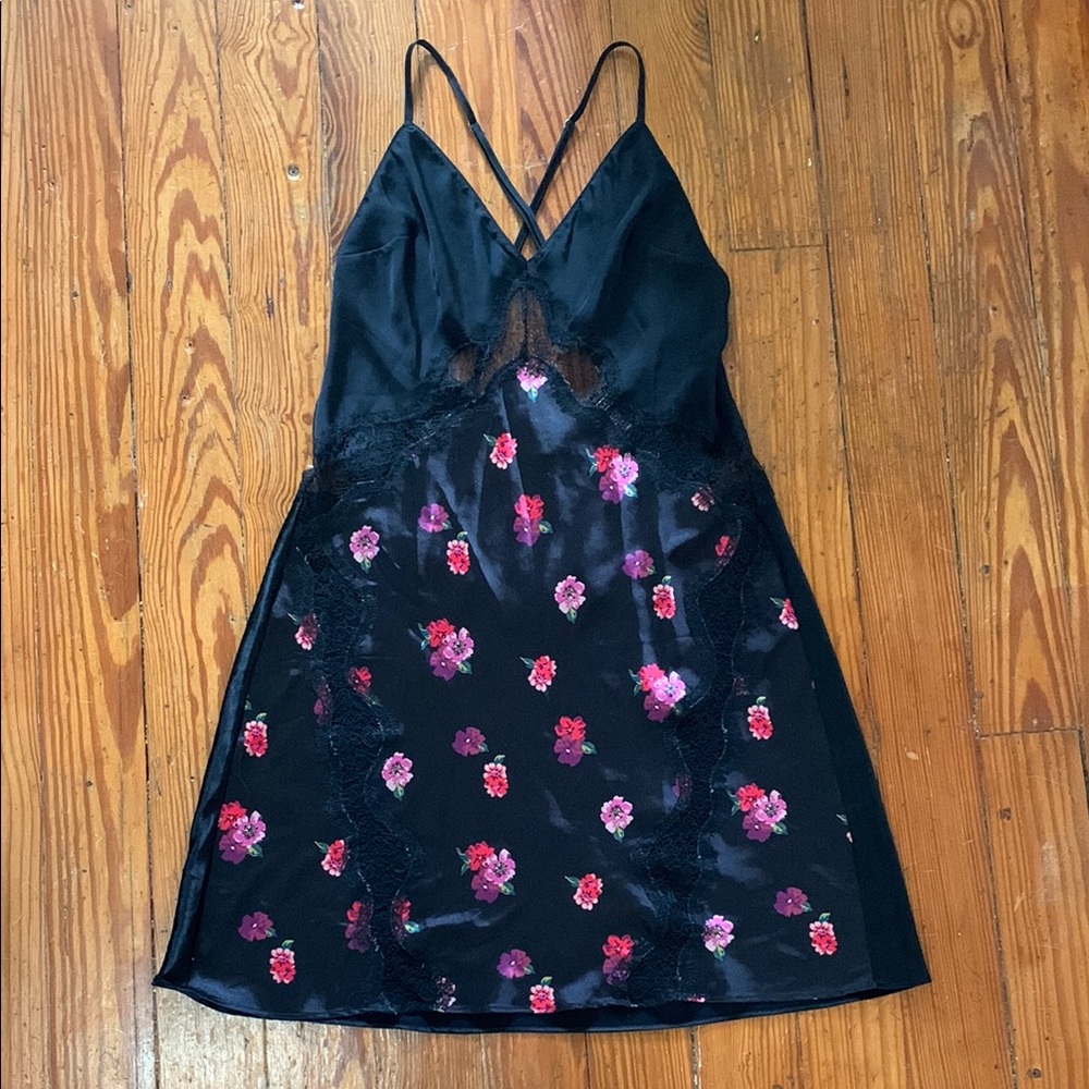 Victoria’s Secret Floral Print Lace Slip